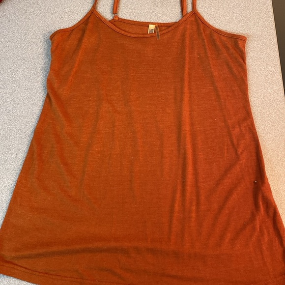 Monoreno - burnt orange boho blouse. Size L - Picture 9 of 9